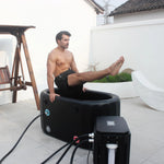 Ice Bath Tub with Water Chiller Compatibility-Xxl 77" X 28"X 24"Cold Plunge Tub for Athletes - Outdoor, Portable, Inflatable - Recovery PRO