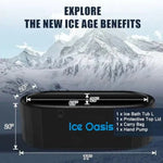 Ice Bath Tub with Water Chiller Compatibility-Xxl 77" X 28"X 24"Cold Plunge Tub for Athletes - Outdoor, Portable, Inflatable - Recovery PRO