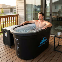 Cold Plunge Tub, 248 Gallon, 1 Horsepower, Heavy-Duty Ice Bath Tub for Athletes with Hot & Cold, Portable Inflatable Plunge Chiller with Water Treatment Kit, Immersion Therapy, Wifi (Black, 1 Set) — Lifestyle
