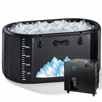 Cold Plunge Tub Built for Athletes, 248 Gallon Capacity, 1 HP Chiller, WiFi Controls, Water Treatment Kit