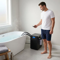Ice Bath Water Chiller, 1/3HP Cold Plunge Chiller with External Filter, Filter Pad, and Pump, Remote Control Water Chiller, for Home and Professional Use — Lifestyle