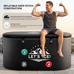 Inflatable Ice Bath Tub for Athletes – 216-Gallon Cold Plunge Tub with Insulated Lid, Full-Body Stretch Design, Insulated & Water Chiller Compatible, Portable for Indoor & Outdoor Recovery