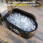 Inflatable Ice Bath Tub for Athletes – 216-Gallon Cold Plunge Tub with Insulated Lid, Full-Body Stretch Design, Insulated & Water Chiller Compatible, Portable for Indoor & Outdoor Recovery