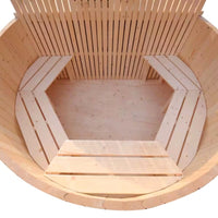 Wood Fired Hot Tub Engineered for Year Round Use, 4-5 Person Capacity, Pine Construction, Internal Stove