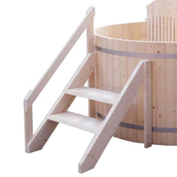 Wood Fired Hot Tub Engineered for Year Round Use, 4-5 Person Capacity, Pine Construction, Internal Stove